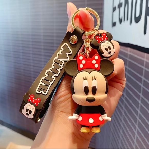 New Minnie Mouse Silicone Keychain Purse Charm - Picture 1 of 1